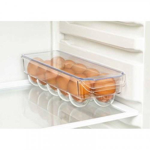 Контейнер для яиц в холодил с крышк Прозрач М1582