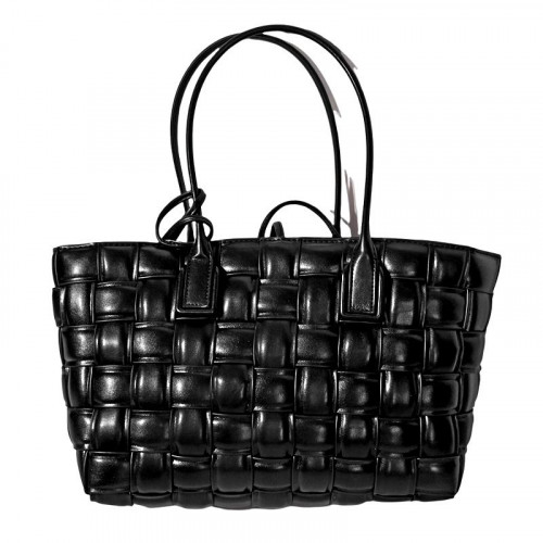 Женская плетёная кожаная сумка 825 BLACK