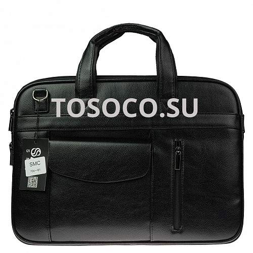 706-01 black сумка SMC экокожа 38х40х5