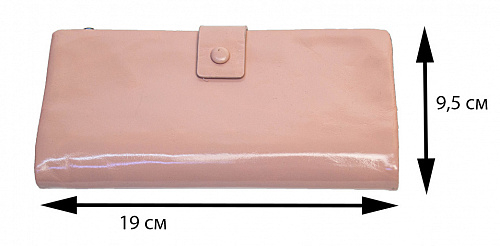 1006-21-l pink- кошелек женский GENUINE LEATHER натуральная кожа 19х9