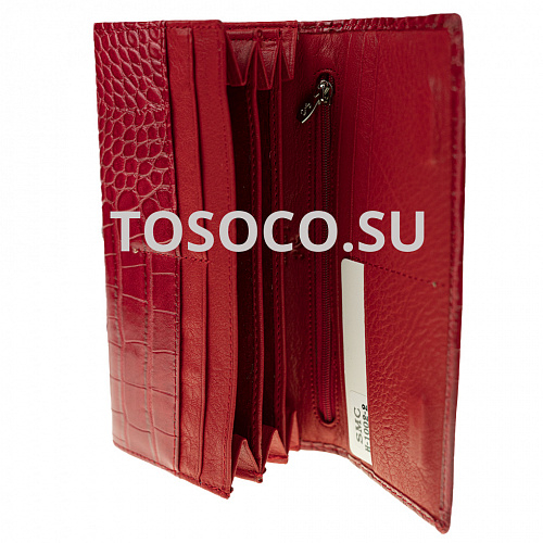 h-1002-2 red кошелек SMC Collection натуральная кожа и экокожа 9х19х2