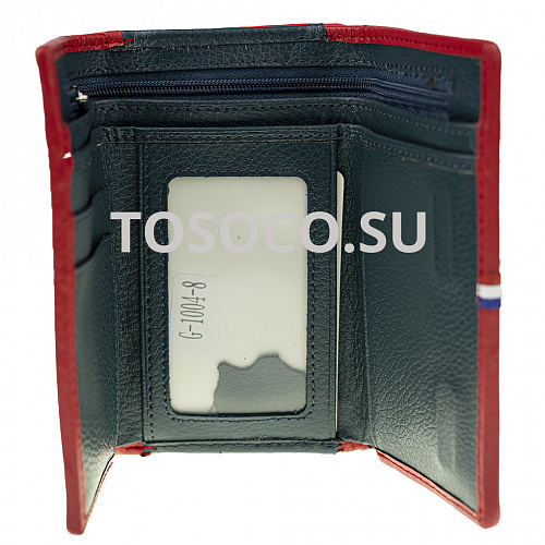 g-1004-8 blue кошелек натуральная кожа и экокожа 12х10х2