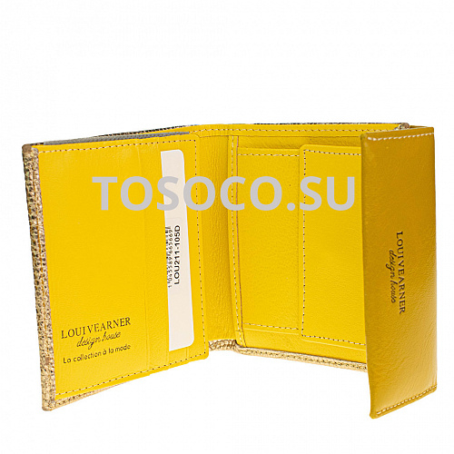 lou211-105d yellow 33 кошелек LOUI VEARNER натуральная кожа 10x11x2