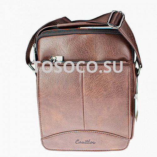 c5501-3 brown 33 сумка CANTLOR экокожа 26х24х9