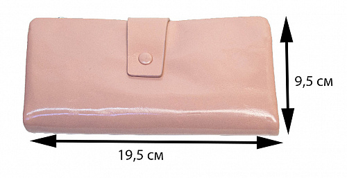 1002-21-l pink- кошелек женский GENUINE LEATHER натуральная кожа 19,5х9,5
