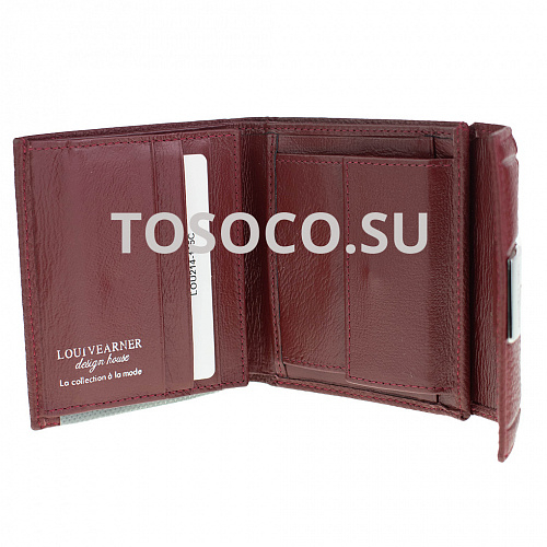 lou214-105c d.red кошелек LOUI VEARNER натуральная кожа 10х10х2