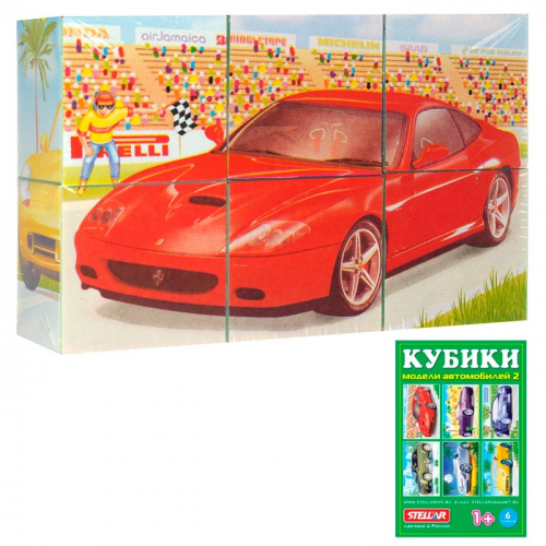 Кубики в картинках 6шт Модели автомобилей-2 00821 /32/ в Нижнем Новгороде