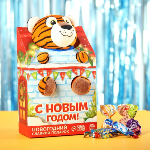 Подарочный набор «С Новым Годом»: мягкая игрушка, конфеты 500 г.