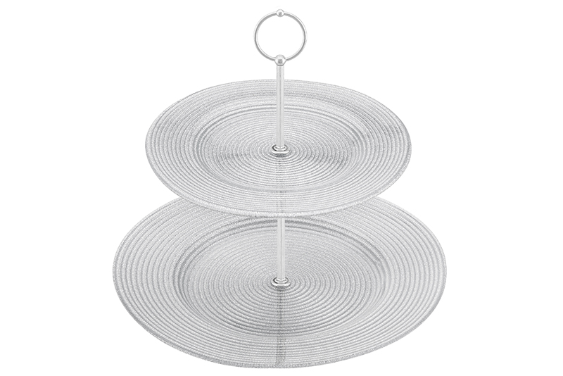 Блюдо - этажерка 2-х ярусная 28*28*24 см