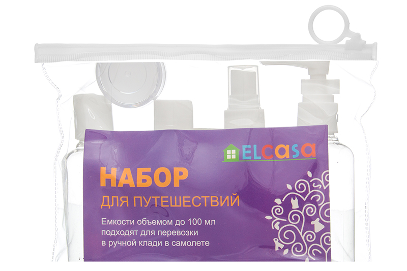 Набор дорожных емкостей 5 пр. 75 мл 17*4*14 см