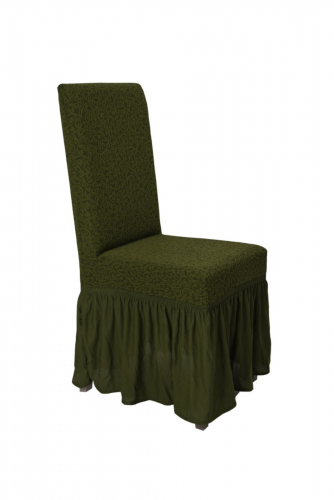Чехол Жаккард на стул, цвет Зеленый