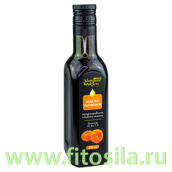 Тыквенное масло нерафинированное холодного отжима 250мл