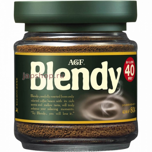 AGF Blendy Кофе растворимый, средней крепости, стекло, 80 гр (4901111371446)