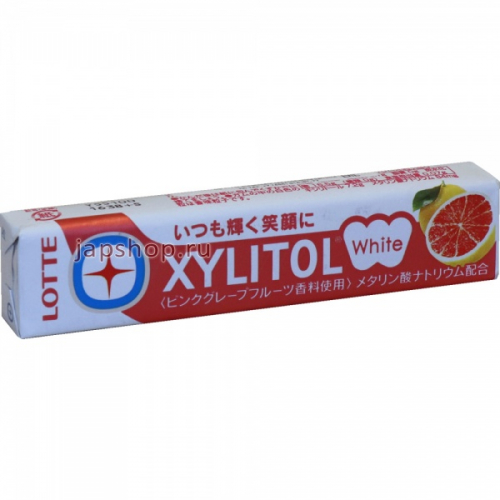 Lotte Xylitol White Резинка жевательная розовый грейпфрут, подушечки, 21 гр (45205002)