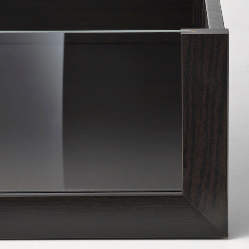 KOMPLEMENT КОМПЛИМЕНТ, Ящик со стеклянной фронтал панелью, черно-коричневый, 50x58 см