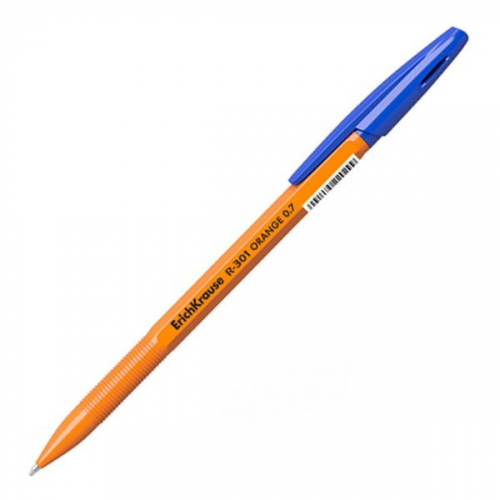 Ручка R-301 Orange Stick синяя 0.7 140мм корпус оранжевый ш.к ERICH KRAUSE 43194 [4041485431947] (087812)