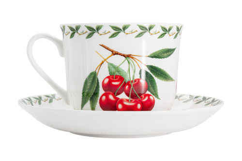 Пара чайная, 1 перс, 2 пр, 480 мл, фарфор F, белая, Вишня, Orchard Fruits, 54385