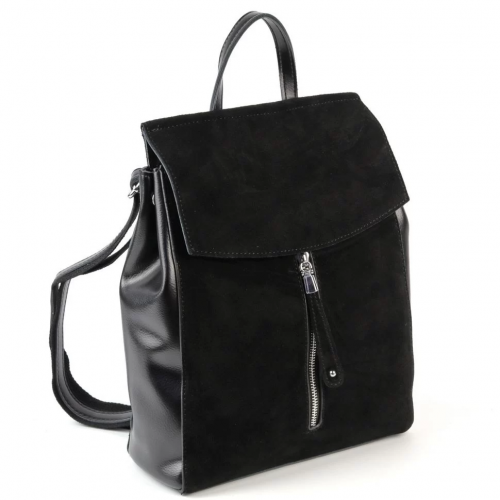 Женский кожаный рюкзак М8505-220 Блек