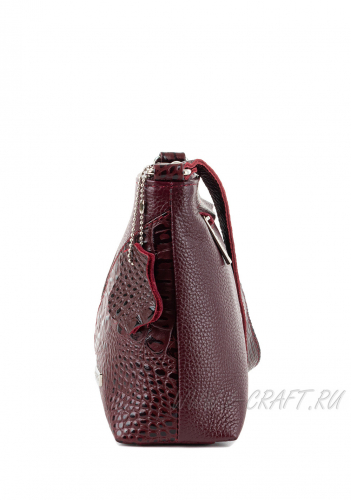 Модель №L121 | кожа | гладкий крокодил | бордовый | К209-3 | 27678