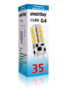 Лампа светодиодная SmartBuy G4 3,5Вт/6400К/G4 (капсульная, холодный)