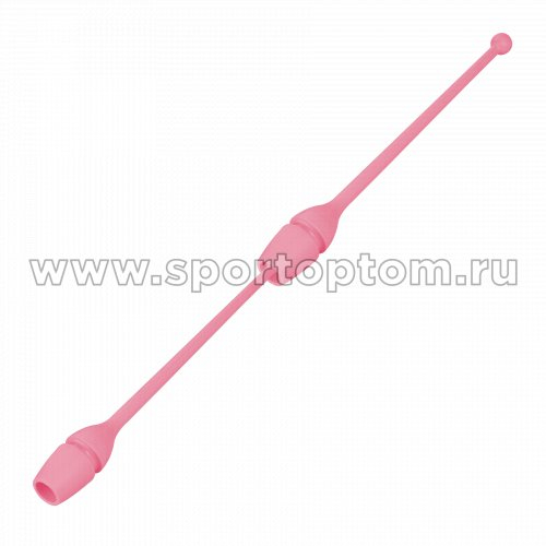 Булавы для художественной гимнастики вставляющиеся обрезиненные цельнолитые HAYA INDIGO SM-404 41 см Розовый