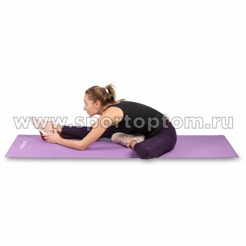 Коврик для йоги и фитнеса INDIGO PVC YG03 173*61*0,3 см Фиолетовый