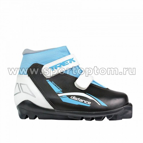 Ботинки лыжные SNS TREK Distance детские синтетика TR-275 Черный (лого голубой)