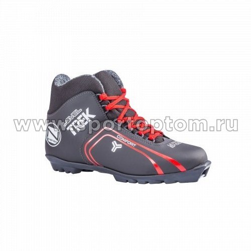 Ботинки лыжные SNS TREK Level2 синтетика TR-277 Черный (лого красный)
