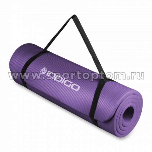 Коврик для йоги и фитнеса INDIGO NBR IN104 173*61*1 см Сиреневый