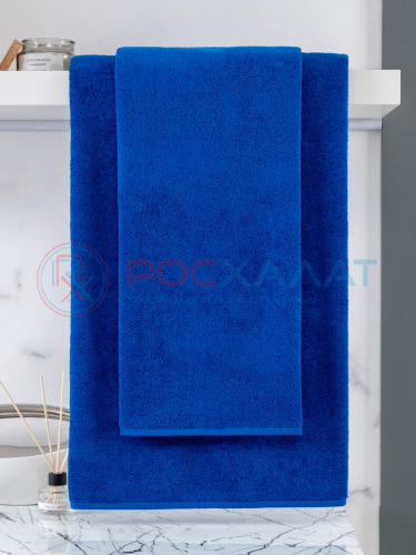 ПМ-89 Махровое полотенце без бордюра Синий