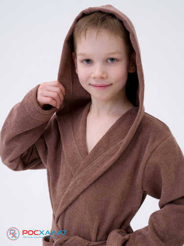 МЗ-04 (118) Детский махровый халат коричневый