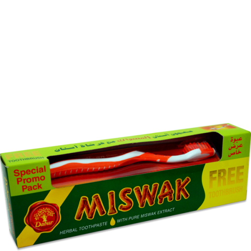 Зубная паста Dabur Miswak Herbal в комплекте с зубной щеткой 190 гр