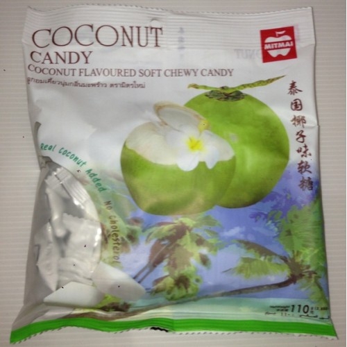 Жевательные кокосовые конфеты Mitmai, 110 гр