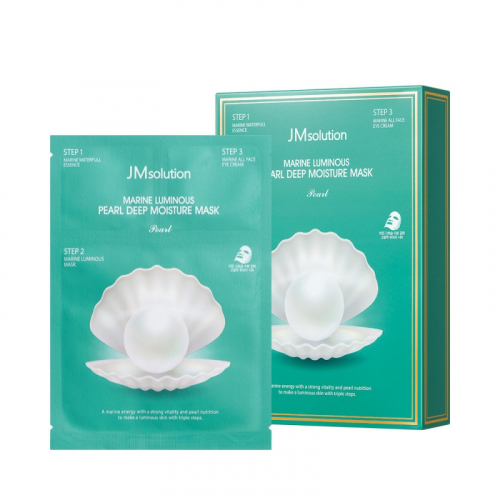 JMsolution Marine Luminous Pearl Deep Moisture Mask Pearl - Трехступенчатая тканевая маска 30мл.