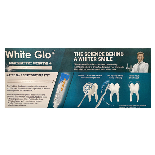 Вайт Гло зубная паста 100,0 отбеливающая с пробиотиками