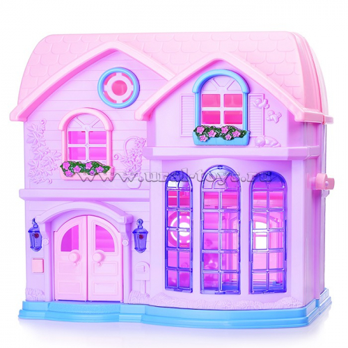 Дом для кукол «Счастливая семья» с мебелью и аксессуарами,световые и звуковые эффекты, в коробке