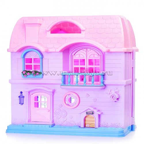 Дом для кукол «Счастливая семья» с мебелью и аксессуарами,световые и звуковые эффекты, в коробке