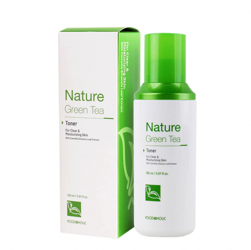 Успокаивающий тонер для лица с экстрактом зеленого чая FOODAHOLIC NATURE GREEN TEA TONER  150мл