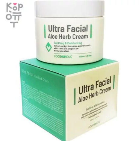 Антивозрастной функциональный крем для лица с экстрактом алоэ FOODAHOLIC ULTRA FACIAL ALOE HERB CREAM 100мл
