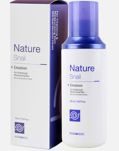  Восстанавливающая эмульсия для лица с муцином улитки FOODAHOLIC NATURE SNAIL EMULSION 150мл