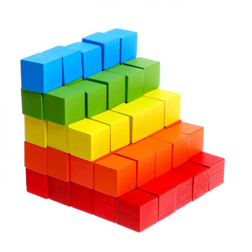 Деревянный конструктор кубики
