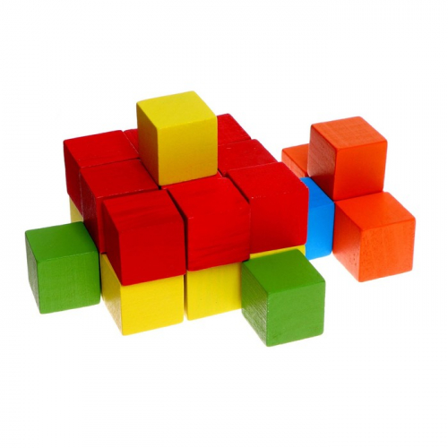 Деревянный конструктор кубики
