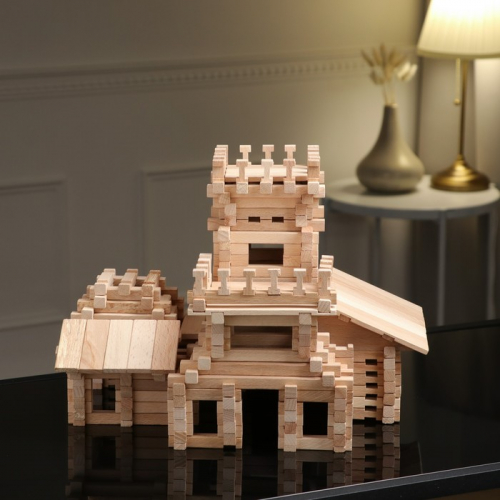 Конструктор деревянный «Замок», 294 детали, массив бука