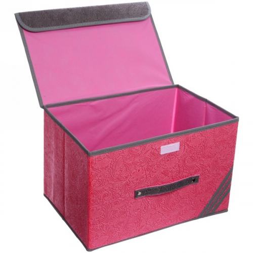 Коробка для хранения вещей 38*25*24 Узоры розовый
