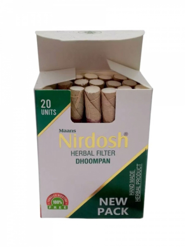 NIRDOSH Herbal Filter Dhoompan Сигареты без табака с фильтром белые 20шт