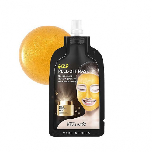 Маска-пленка для лица обновляющая BEAUSTA с золотом - Gold Peel Off Mask