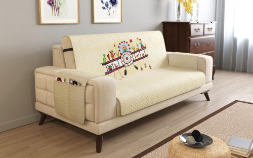 Дивандек на 2х местный диван с подлокотниками, 135*165 см. + 30 см. клапан арт. ДДСМ089-10984-СД.М0006