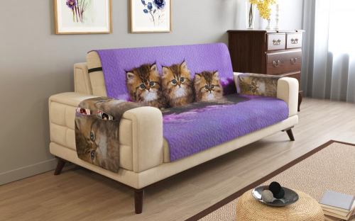Дивандек на 2х местный диван с подлокотниками, 135*165 см. + 30 см. клапан арт. ДДСМ089-14968-СД.М0006