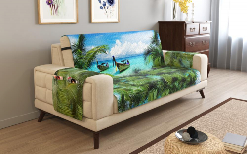 Дивандек на 2х местный диван с подлокотниками, 135*165 см. + 30 см. клапан арт. ДДСМ089-00301-СД.М0006
