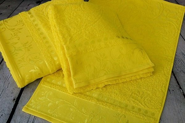 Набор махровых полотенец жаккард